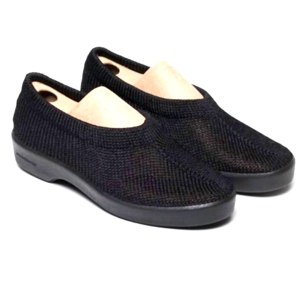 NEW ARCOPEDICO SOFTS Black Faux Fur Lined Slippers Orthopedic 10 41